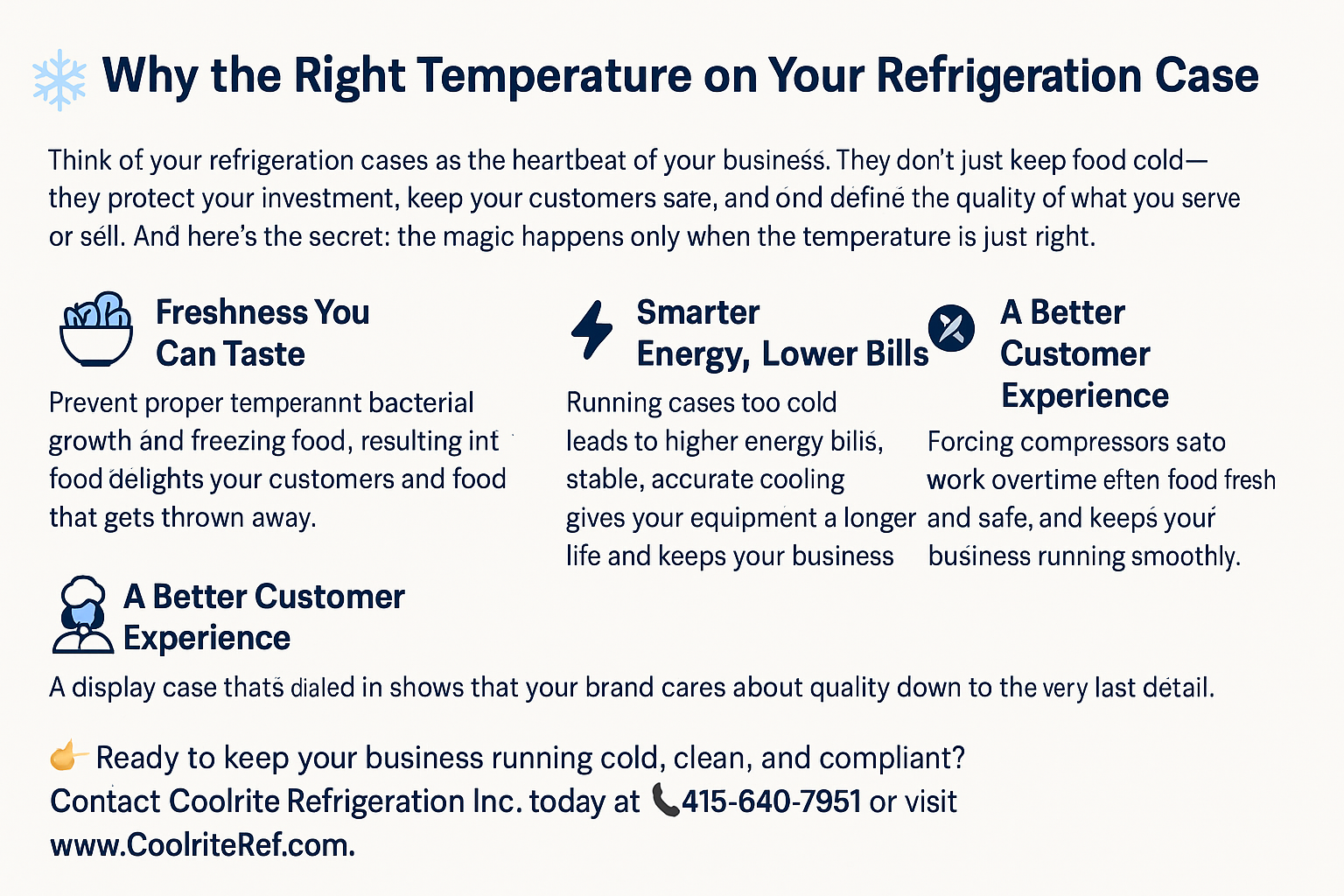 ❄️ Right Temperature for Refrigeration Cases: Why It Matters
