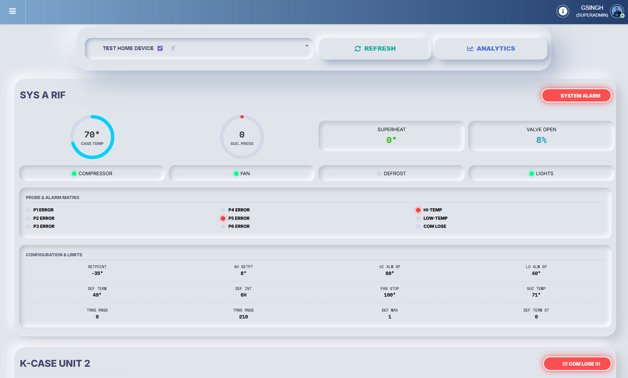 CoolriteEMS Smart Controller: Integrated Case Control, Superheat Management & Real-Time Monitoring Alerts