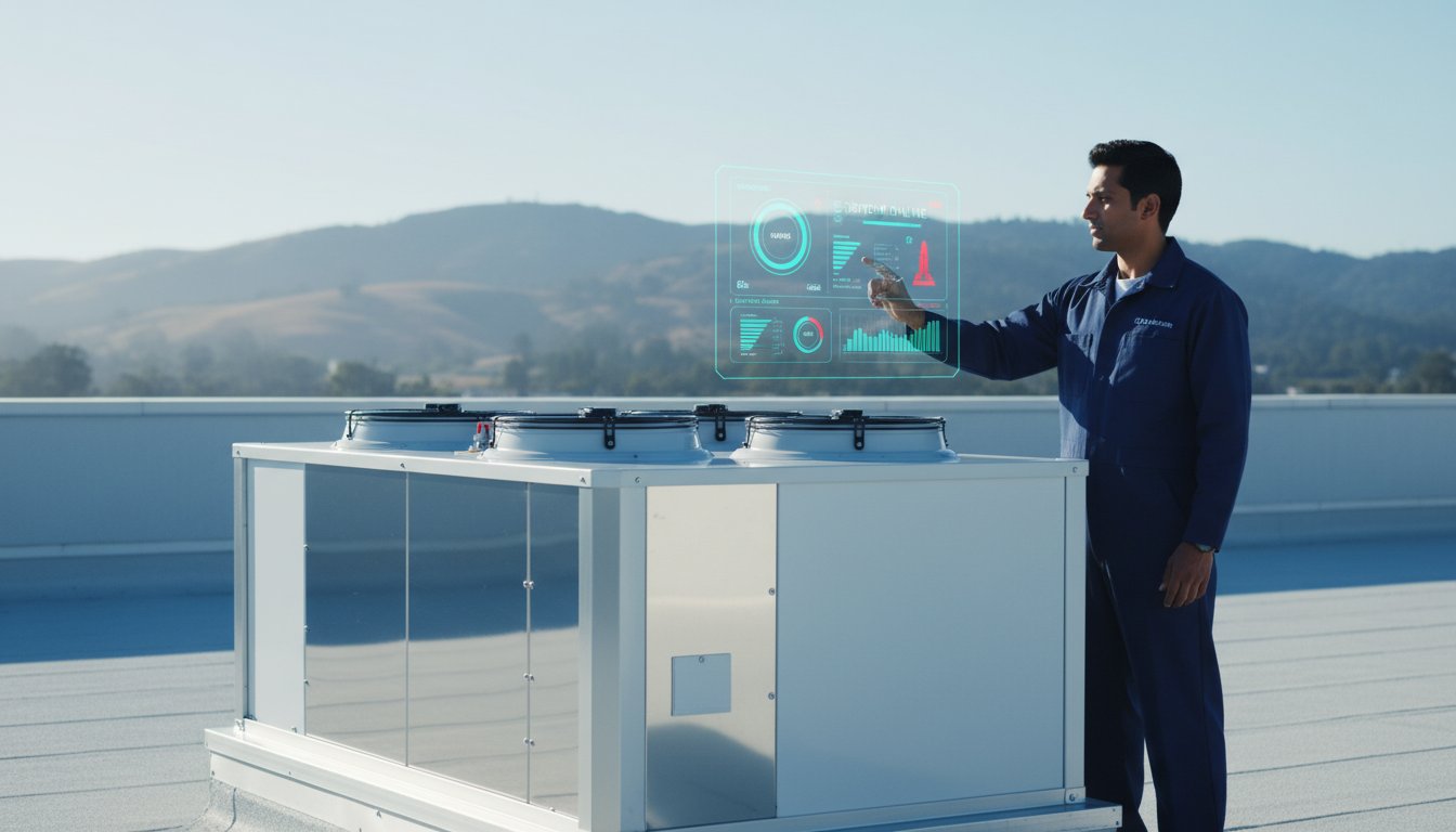 Illustration for: Commercial Condensing Units in California: The 2026 Guide to Efficiency and Reliability