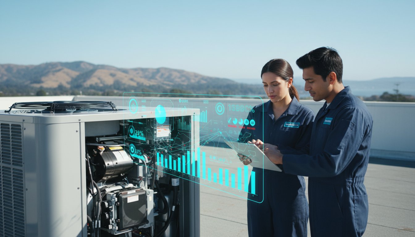 Illustration for: Commercial HVAC Components: A Guide to Industrial Efficiency in California